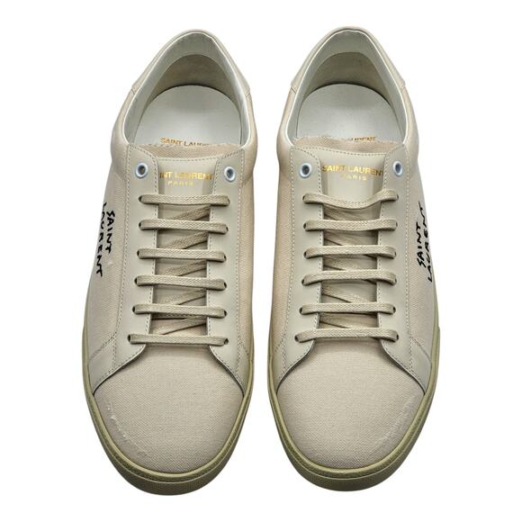 Saint Laurent Court Classic SL/06 Leather Sneakers - Cream - EU 45 / US 12 $780 main image 7